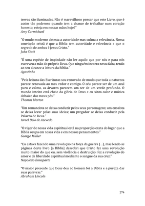 Celebrando as escrituras: Uma coletânea de recursos para vivermos e celebrarmos a Bíblia Sagrada — page 274
