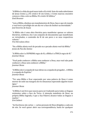 Celebrando as escrituras: Uma coletânea de recursos para vivermos e celebrarmos a Bíblia Sagrada — page 276
