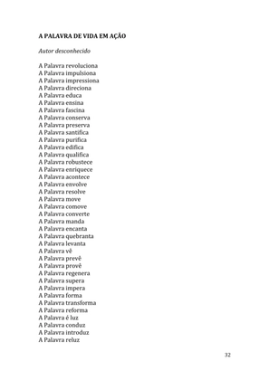 Celebrando as escrituras: Uma coletânea de recursos para vivermos e celebrarmos a Bíblia Sagrada — page 32