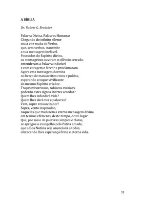 Celebrando as escrituras: Uma coletânea de recursos para vivermos e celebrarmos a Bíblia Sagrada — page 35