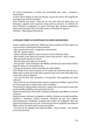 Celebrando as escrituras: Uma coletânea de recursos para vivermos e celebrarmos a Bíblia Sagrada — page 371