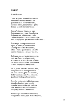 Celebrando as escrituras: Uma coletânea de recursos para vivermos e celebrarmos a Bíblia Sagrada — page 39