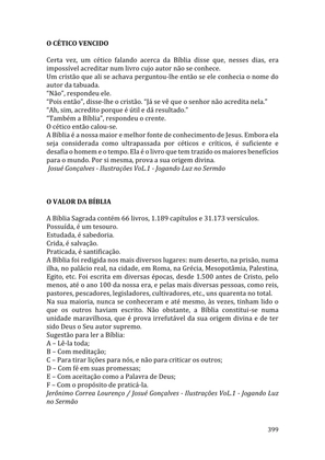 Celebrando as escrituras: Uma coletânea de recursos para vivermos e celebrarmos a Bíblia Sagrada — page 399