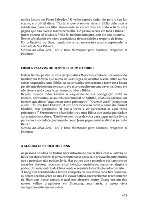 Celebrando as escrituras: Uma coletânea de recursos para vivermos e celebrarmos a Bíblia Sagrada — page 403
