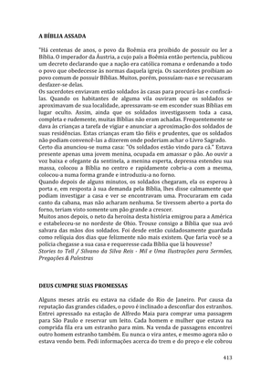 Celebrando as escrituras: Uma coletânea de recursos para vivermos e celebrarmos a Bíblia Sagrada — page 413