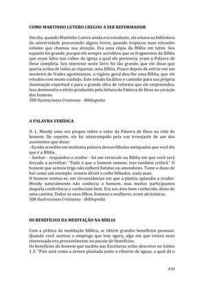 Celebrando as escrituras: Uma coletânea de recursos para vivermos e celebrarmos a Bíblia Sagrada — page 439