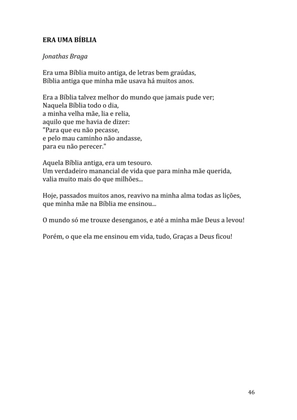 Celebrando as escrituras: Uma coletânea de recursos para vivermos e celebrarmos a Bíblia Sagrada — page 46
