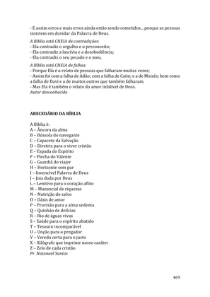 Celebrando as escrituras: Uma coletânea de recursos para vivermos e celebrarmos a Bíblia Sagrada — page 469