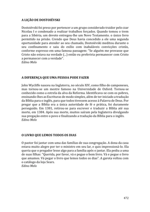 Celebrando as escrituras: Uma coletânea de recursos para vivermos e celebrarmos a Bíblia Sagrada — page 472