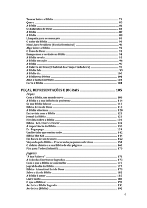 Celebrando as escrituras: Uma coletânea de recursos para vivermos e celebrarmos a Bíblia Sagrada — page 6