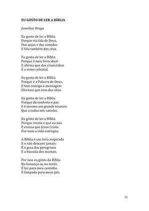 Celebrando as escrituras: Uma coletânea de recursos para vivermos e celebrarmos a Bíblia Sagrada — page 51