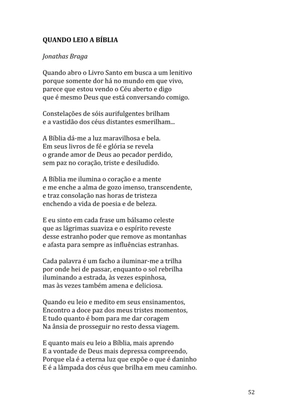 Celebrando as escrituras: Uma coletânea de recursos para vivermos e celebrarmos a Bíblia Sagrada — page 52