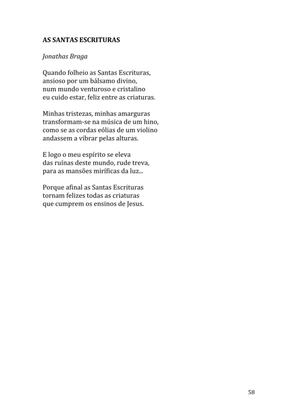 Celebrando as escrituras: Uma coletânea de recursos para vivermos e celebrarmos a Bíblia Sagrada — page 58