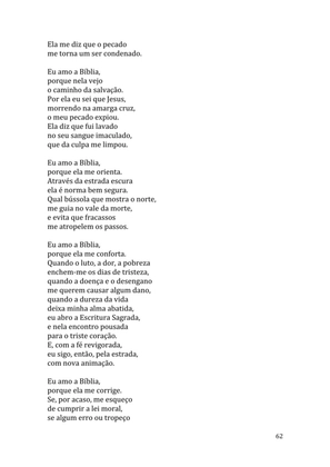 Celebrando as escrituras: Uma coletânea de recursos para vivermos e celebrarmos a Bíblia Sagrada — page 62