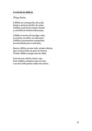 Celebrando as escrituras: Uma coletânea de recursos para vivermos e celebrarmos a Bíblia Sagrada — page 65