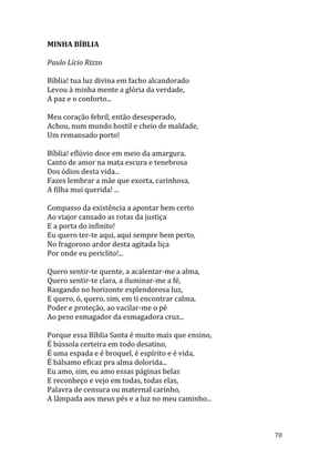 Celebrando as escrituras: Uma coletânea de recursos para vivermos e celebrarmos a Bíblia Sagrada — page 70