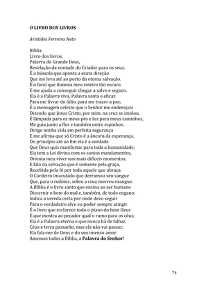 Celebrando as escrituras: Uma coletânea de recursos para vivermos e celebrarmos a Bíblia Sagrada — page 74