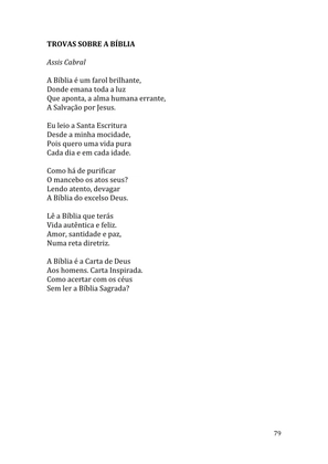 Celebrando as escrituras: Uma coletânea de recursos para vivermos e celebrarmos a Bíblia Sagrada — page 79