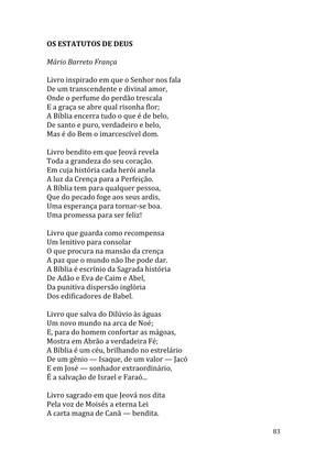 Celebrando as escrituras: Uma coletânea de recursos para vivermos e celebrarmos a Bíblia Sagrada — page 83