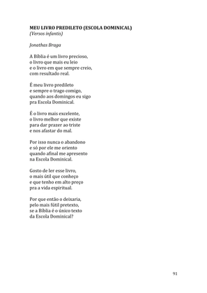 Celebrando as escrituras: Uma coletânea de recursos para vivermos e celebrarmos a Bíblia Sagrada — page 91