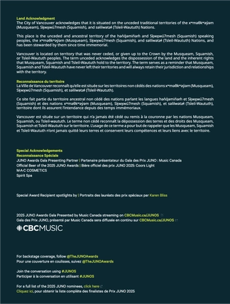 Juno Awards 2025 — page 2