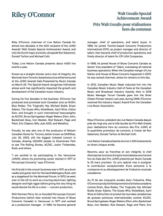 Juno Awards 2025 — page 19