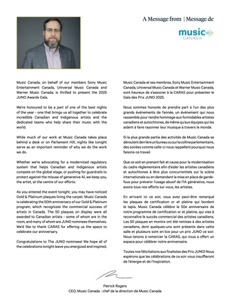 Juno Awards 2025 — page 3