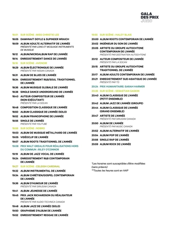 Juno Awards 2025 — page 25