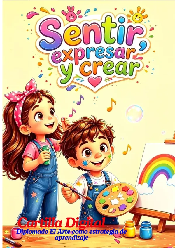 Documento Portada de Proyecto Literario Ilustraciones Libros Doodle Multicolor