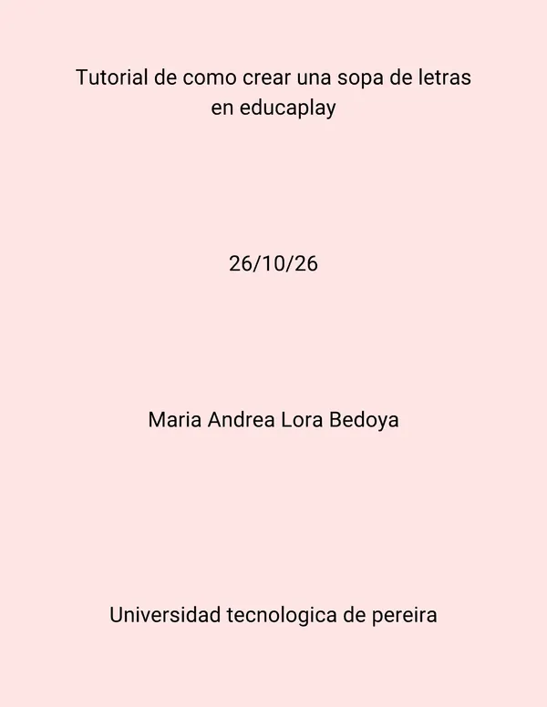 Tutorial de como hacer una sopa de letras en educaplay